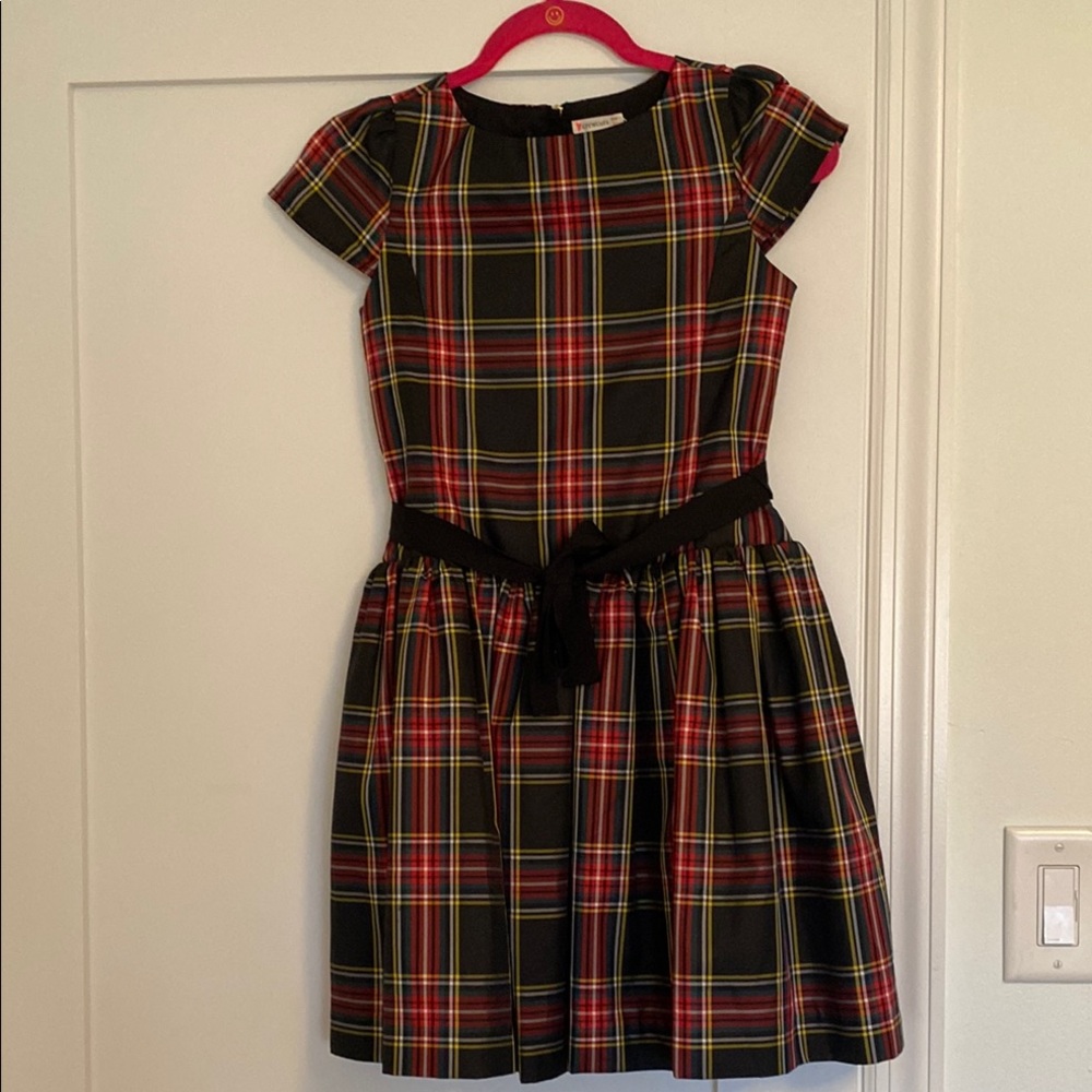 JCrew Plaid Girls Holiday Dress - Red and Black